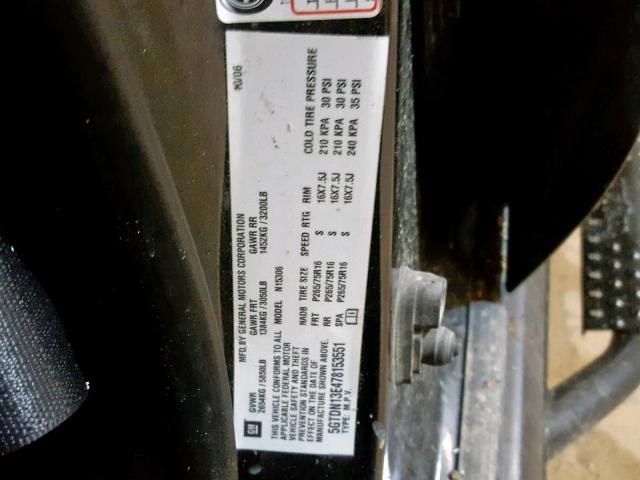 5GTDN13E478153551 - 2007 HUMMER H3 BLACK photo 10