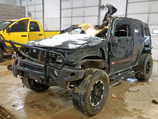 5GTDN13E478153551 - 2007 HUMMER H3 BLACK photo 2