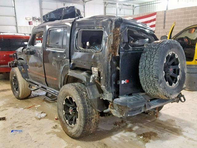 5GTDN13E478153551 - 2007 HUMMER H3 BLACK photo 3