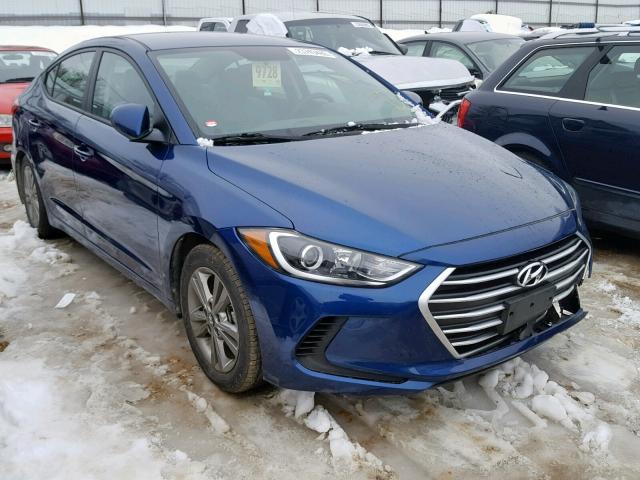 5NPD84LF1HH064757 - 2017 HYUNDAI ELANTRA BLUE photo 1