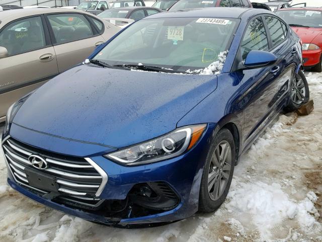 5NPD84LF1HH064757 - 2017 HYUNDAI ELANTRA BLUE photo 2