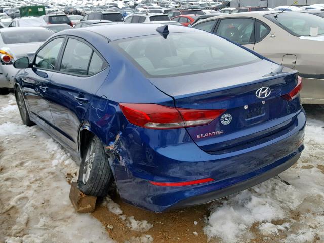 5NPD84LF1HH064757 - 2017 HYUNDAI ELANTRA BLUE photo 3