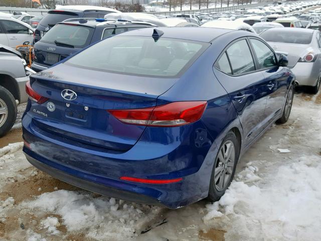 5NPD84LF1HH064757 - 2017 HYUNDAI ELANTRA BLUE photo 4