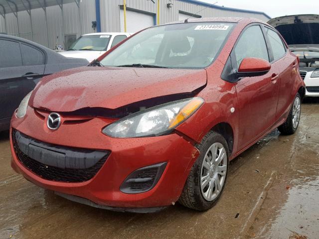 JM1DE1KY8E0183778 - 2014 MAZDA MAZDA2 SPO RED photo 2