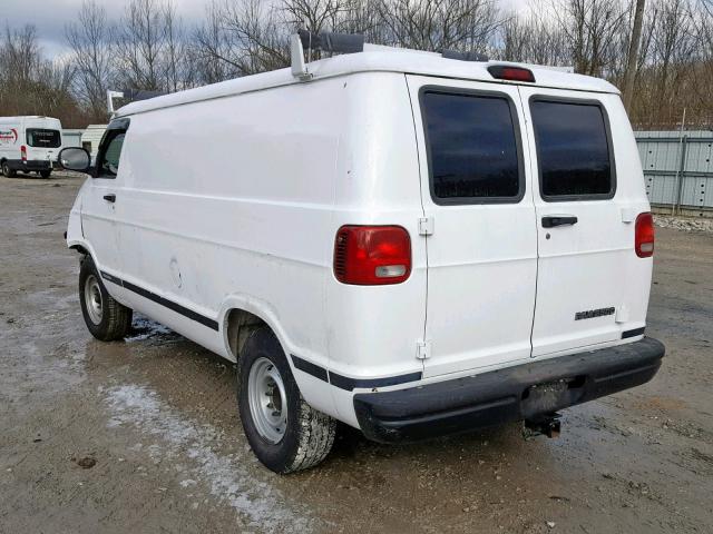 2D7JB21Y43K505613 - 2003 DODGE RAM VAN B2 WHITE photo 3