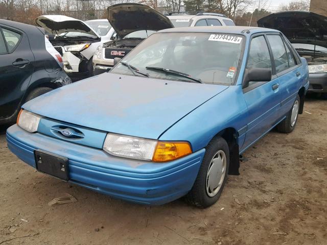 1FAPP14J5PW320723 - 1993 FORD ESCORT LX BLUE photo 2