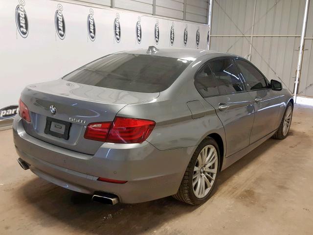 WBAFR9C5XBDE82208 - 2011 BMW 550 I GRAY photo 4