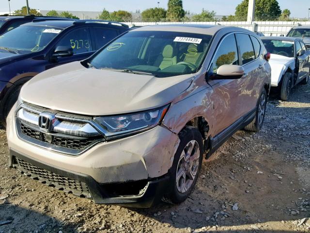 5J6RW1H51HL015722 - 2017 HONDA CR-V EX GOLD photo 2