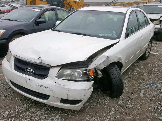 5NPET46F38H327023 - 2008 HYUNDAI SONATA GLS WHITE photo 2