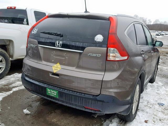 5J6RM4H71CL066266 - 2012 HONDA CR-V EXL GRAY photo 4