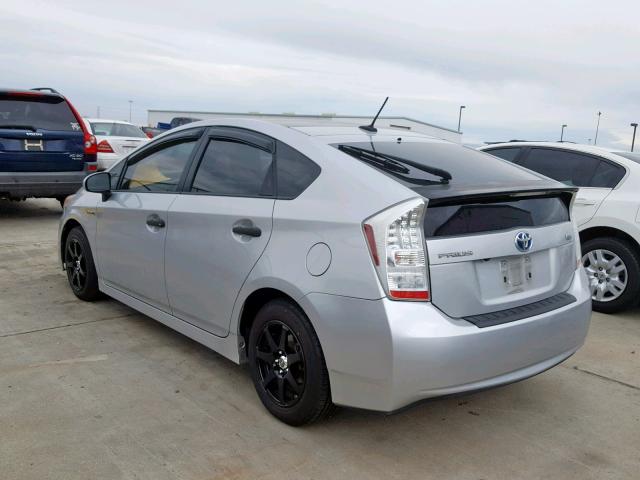 JTDKN3DU3A0149884 - 2010 TOYOTA PRIUS SILVER photo 3