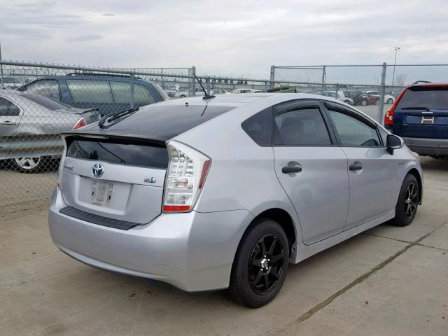 JTDKN3DU3A0149884 - 2010 TOYOTA PRIUS SILVER photo 4