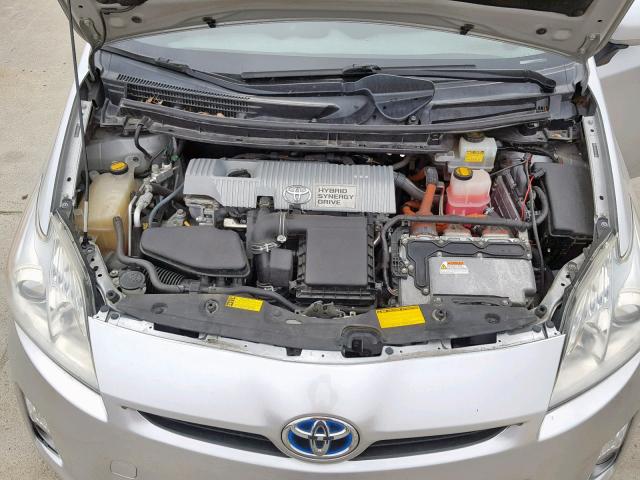 JTDKN3DU3A0149884 - 2010 TOYOTA PRIUS SILVER photo 7