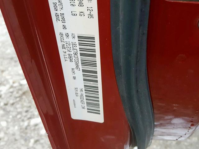 1B3HB28B77D568832 - 2007 DODGE CALIBER RED photo 10