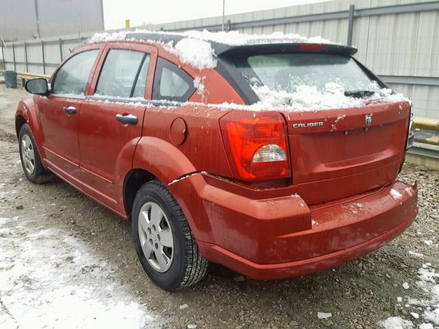 1B3HB28B77D568832 - 2007 DODGE CALIBER RED photo 3