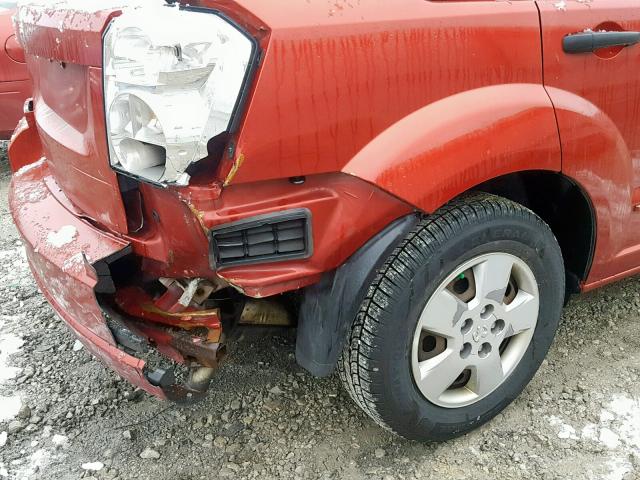 1B3HB28B77D568832 - 2007 DODGE CALIBER RED photo 9