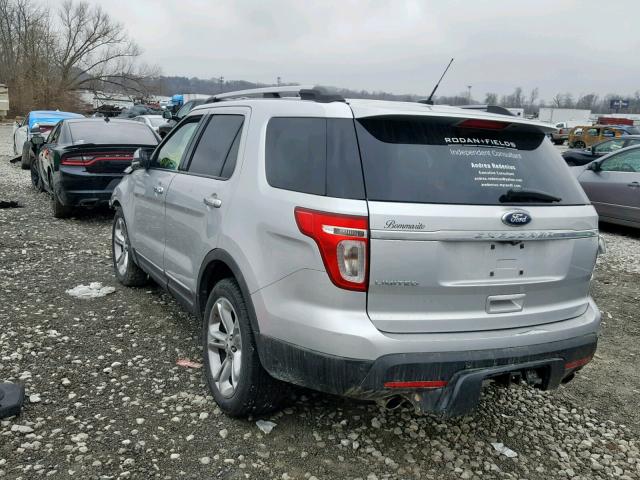 1FMHK7F85CGA71799 - 2012 FORD EXPLORER L SILVER photo 3