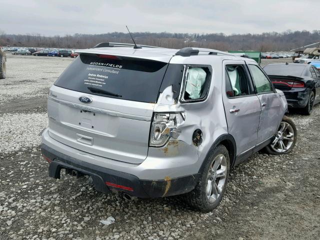 1FMHK7F85CGA71799 - 2012 FORD EXPLORER L SILVER photo 4