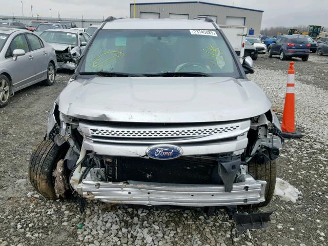 1FMHK7F85CGA71799 - 2012 FORD EXPLORER L SILVER photo 9