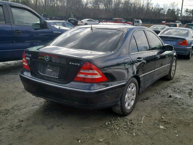 WDBRF81J55F630109 - 2005 MERCEDES-BENZ C 240 4MAT BLACK photo 4