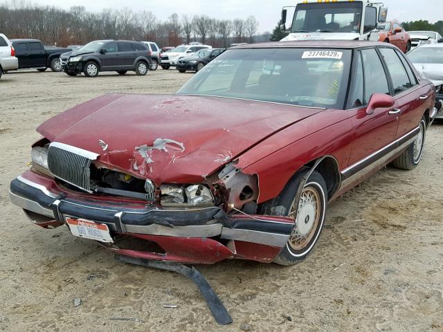 1G4CW53L4N1642281 - 1992 BUICK PARK AVENU RED photo 2