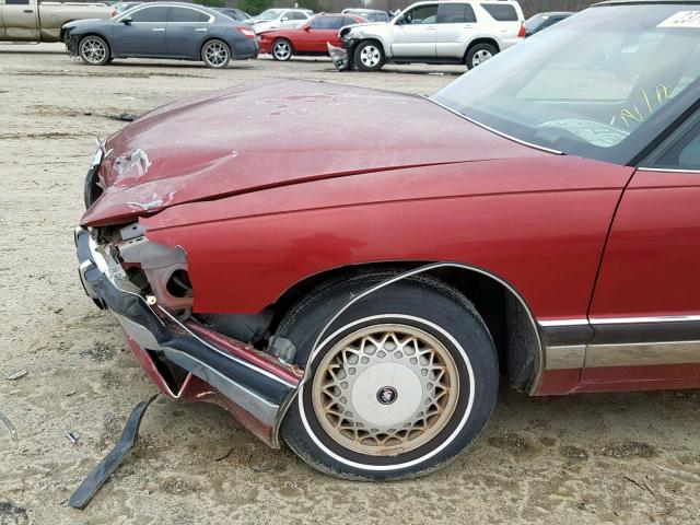 1G4CW53L4N1642281 - 1992 BUICK PARK AVENU RED photo 9