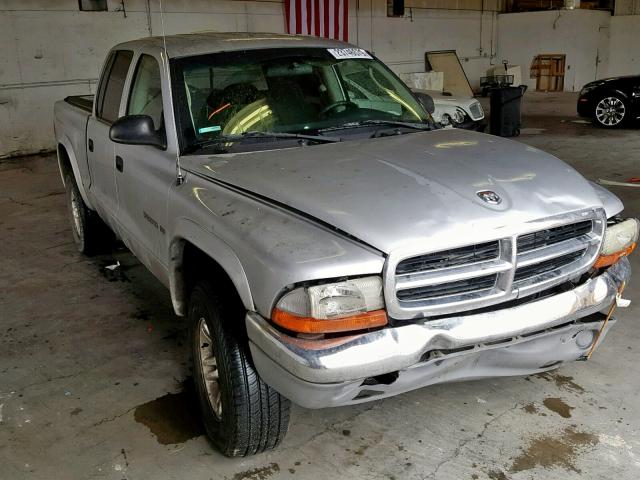 1B7HG48N22S606137 - 2002 DODGE DAKOTA QUA SILVER photo 1