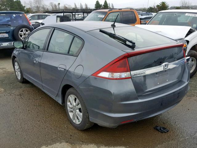 JHMZE2H79DS004045 - 2013 HONDA INSIGHT EX GRAY photo 3