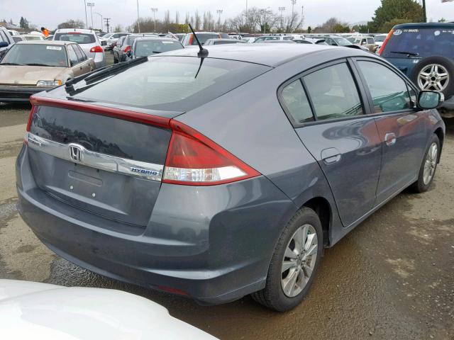 JHMZE2H79DS004045 - 2013 HONDA INSIGHT EX GRAY photo 4