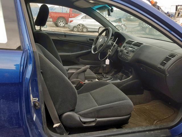 1HGEM21555L810571 - 2005 HONDA CIVIC LX BLUE photo 5