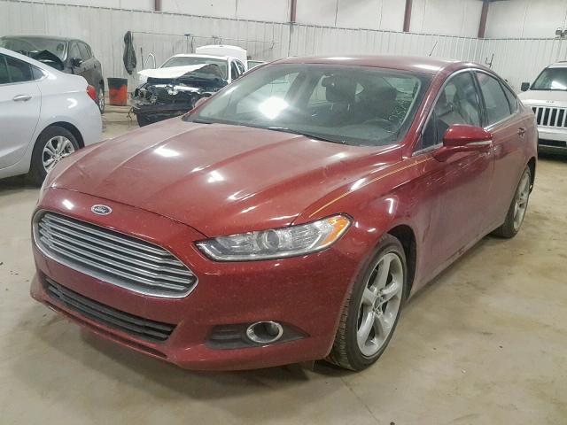 3FA6P0H71GR326350 - 2016 FORD FUSION SE RED photo 2