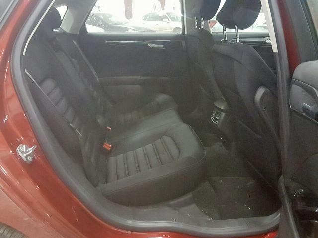 3FA6P0H71GR326350 - 2016 FORD FUSION SE RED photo 6