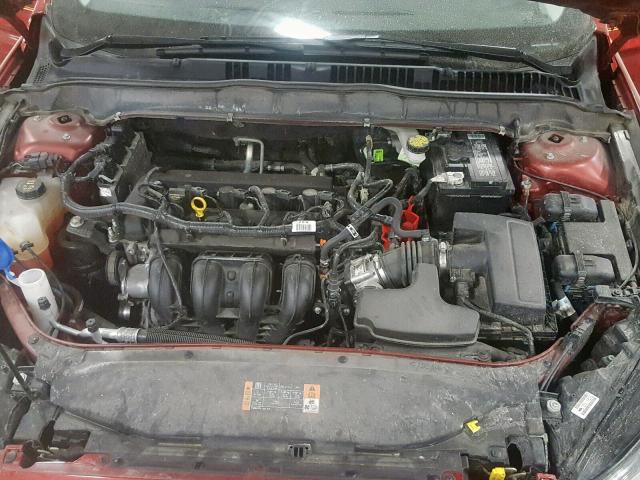 3FA6P0H71GR326350 - 2016 FORD FUSION SE RED photo 7
