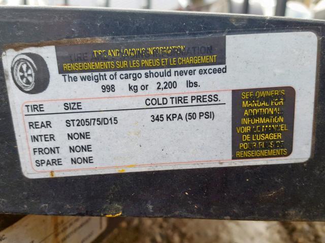 4P7U61211JF064040 - 2018 UTILITY TRAILER BLACK photo 8