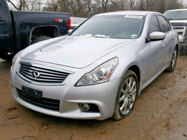 JN1CV6AR7CM973455 - 2012 INFINITI G37 SILVER photo 2