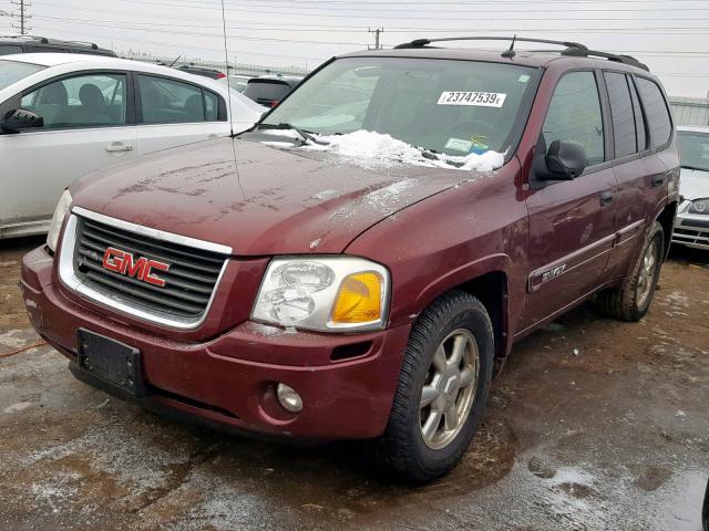 1GKDT13S352159834 - 2005 GMC ENVOY MAROON photo 2