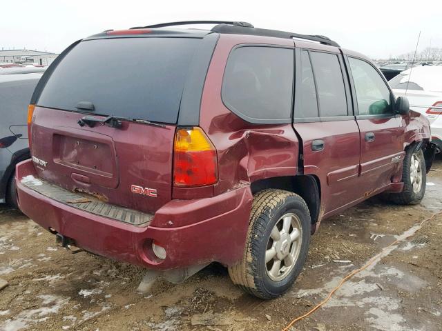 1GKDT13S352159834 - 2005 GMC ENVOY MAROON photo 4