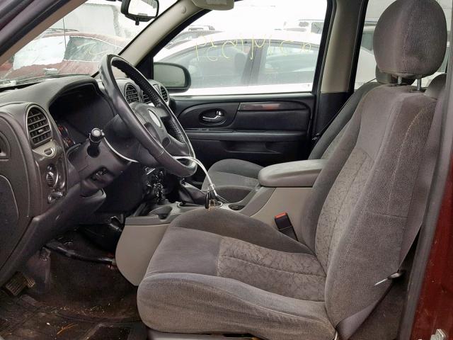 1GKDT13S352159834 - 2005 GMC ENVOY MAROON photo 5