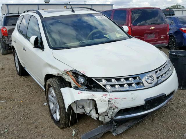 JN8AZ08T96W425879 - 2006 NISSAN MURANO SL WHITE photo 1