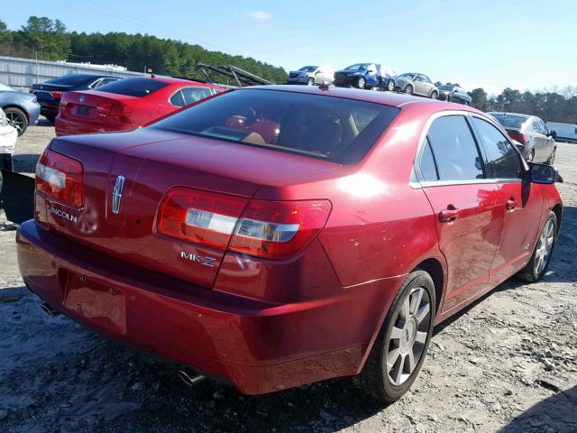 3LNHM26T79R605467 - 2009 LINCOLN MKZ RED photo 4