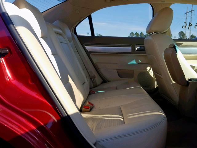 3LNHM26T79R605467 - 2009 LINCOLN MKZ RED photo 6