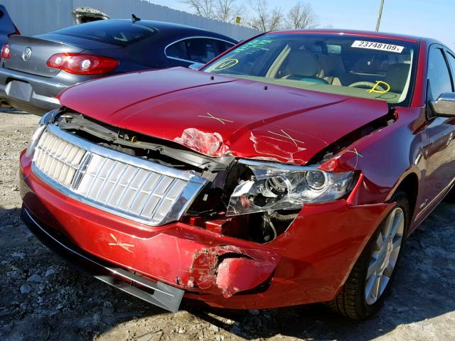 3LNHM26T79R605467 - 2009 LINCOLN MKZ RED photo 9