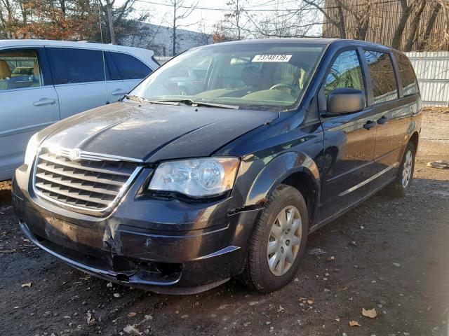 2A8HR44H98R744500 - 2008 CHRYSLER TOWN & COU BLACK photo 2