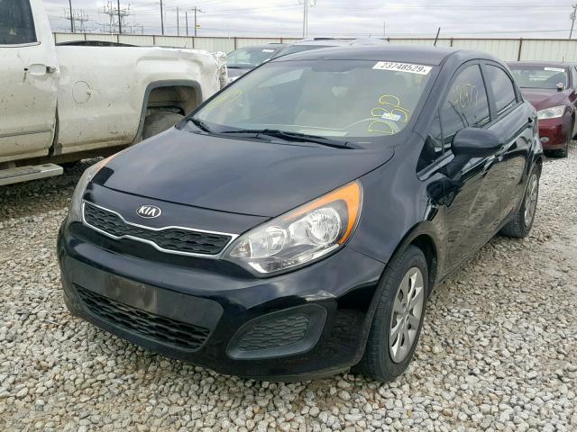 KNADN5A32D6134422 - 2013 KIA RIO EX BLACK photo 2