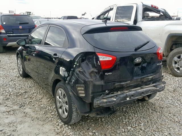 KNADN5A32D6134422 - 2013 KIA RIO EX BLACK photo 3