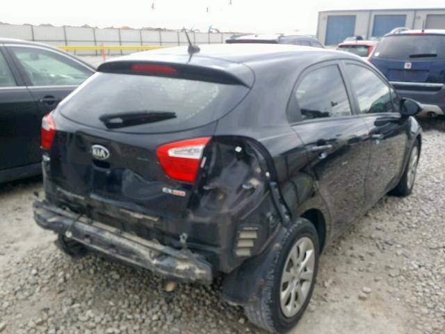 KNADN5A32D6134422 - 2013 KIA RIO EX BLACK photo 4