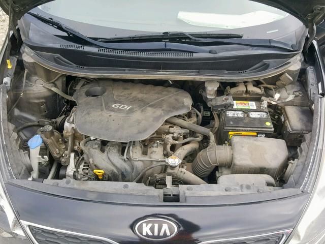 KNADN5A32D6134422 - 2013 KIA RIO EX BLACK photo 7