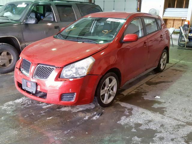 5Y2SP67009Z462838 - 2009 PONTIAC VIBE RED photo 2