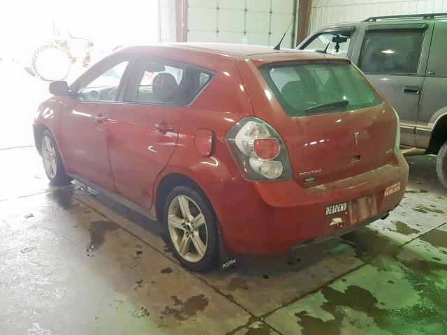 5Y2SP67009Z462838 - 2009 PONTIAC VIBE RED photo 3