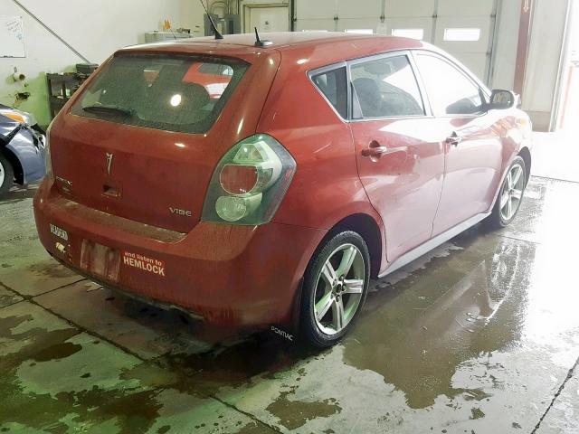 5Y2SP67009Z462838 - 2009 PONTIAC VIBE RED photo 4